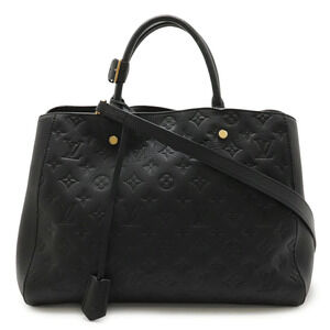LOUIS VUITTON Monogram Empreinte Montaigne Handbag Tote Bag Shoulder Noir Black